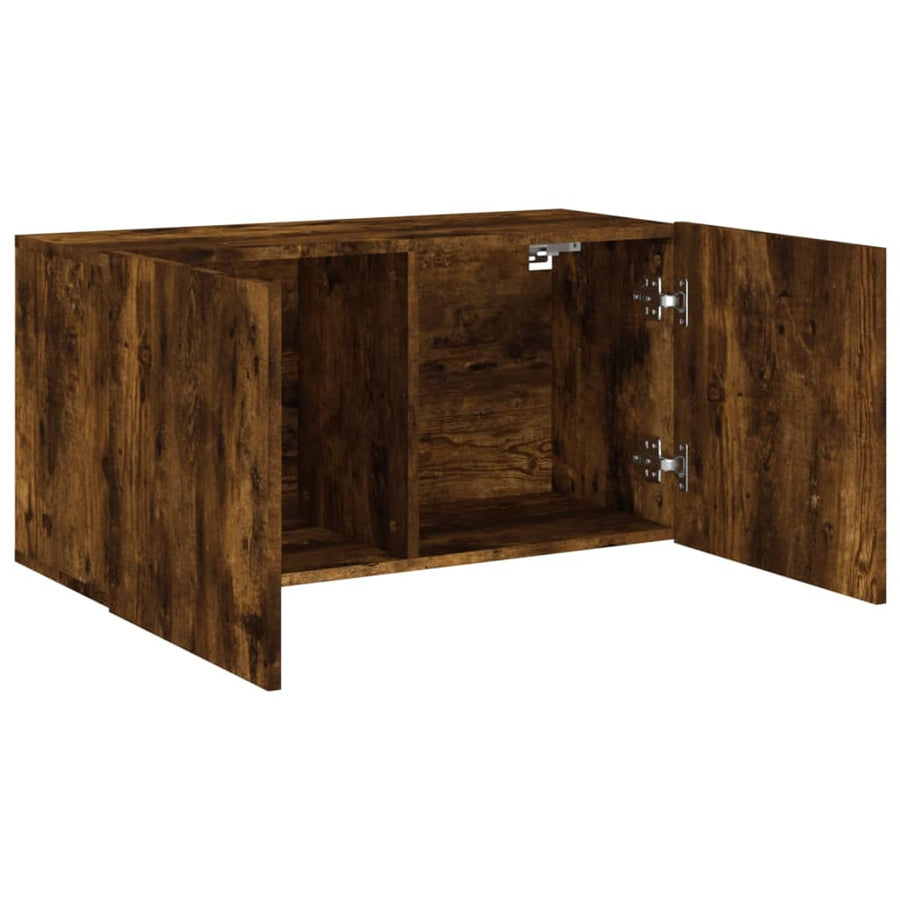 Tv-Meubel Wandgemonteerd Kleurig 1 80 x 30 x 41 cm Gerookt eiken