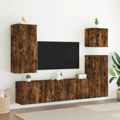 Tv-Meubel Wandgemonteerd Kleurig 1 80 x 30 x 41 cm Gerookt eiken