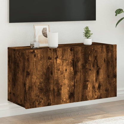 Tv-Meubel Wandgemonteerd Kleurig 1 80 x 30 x 41 cm Gerookt eiken