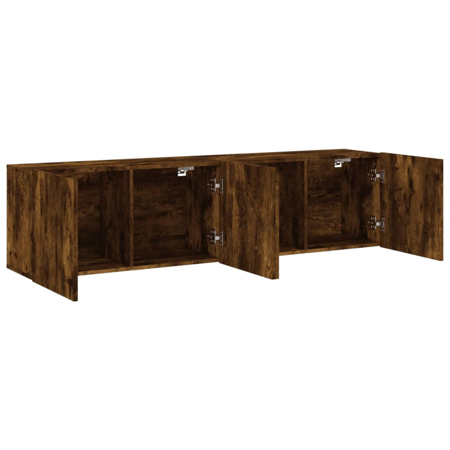 Tv-Meubels Wandgemonteerd Kleurig 2 80 x 30 x 41 cm Gerookt eiken