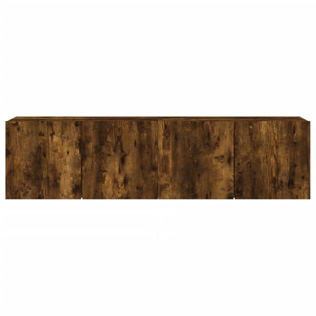 Tv-Meubels Wandgemonteerd Kleurig 2 80 x 30 x 41 cm Gerookt eiken