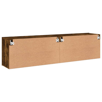 Tv-Meubels Wandgemonteerd Kleurig 2 80 x 30 x 41 cm Gerookt eiken