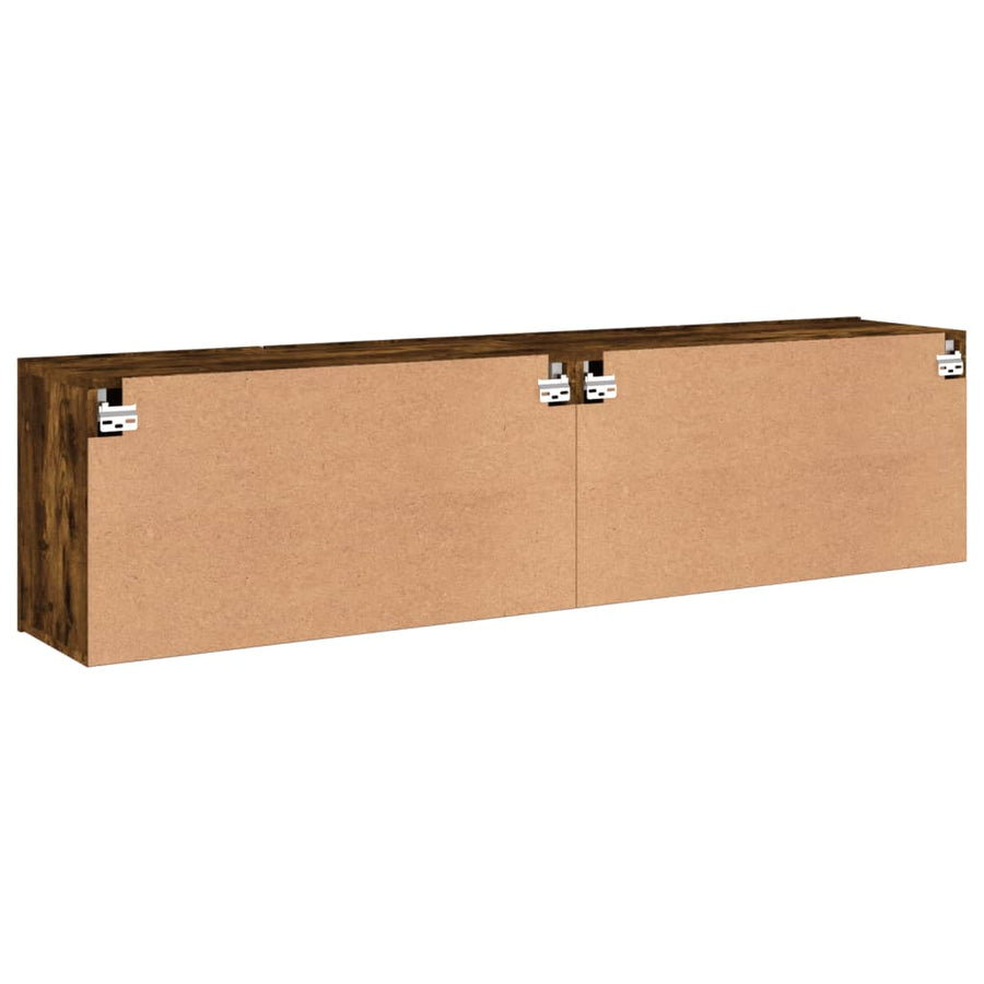 Tv-Meubels Wandgemonteerd Kleurig 2 80 x 30 x 41 cm Gerookt eiken