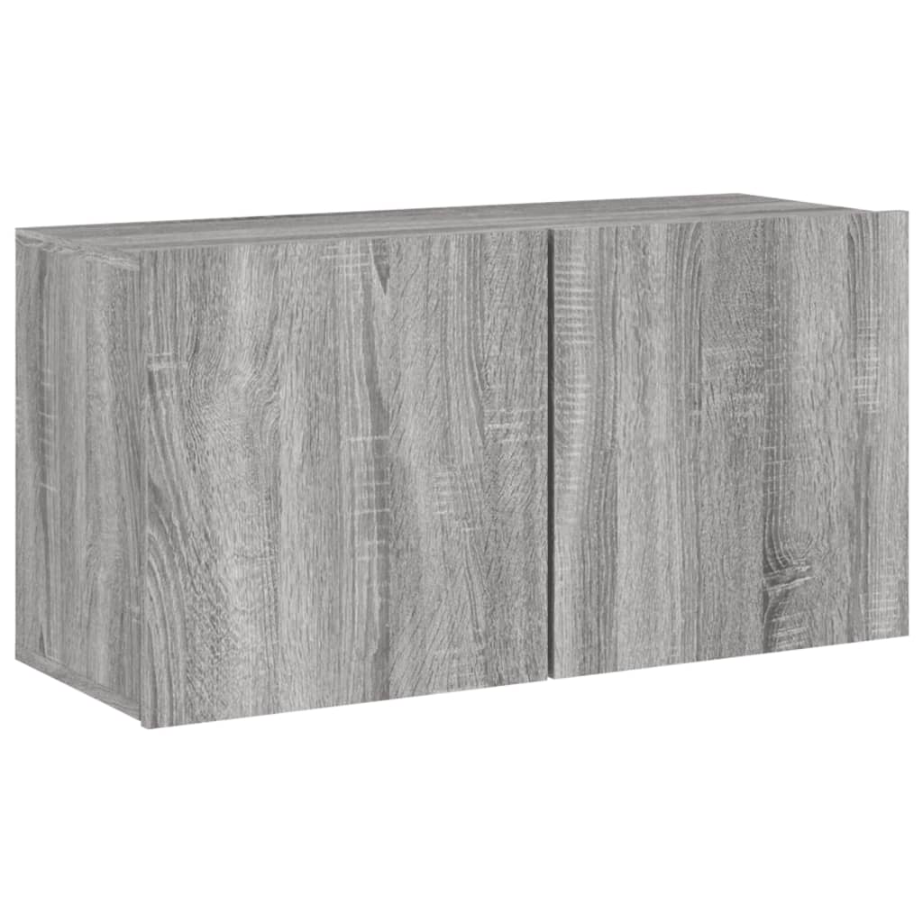 Tv-Meubel Wandgemonteerd Eikenkleurig 1 80 x 30 x 41 cm Grijs sonoma