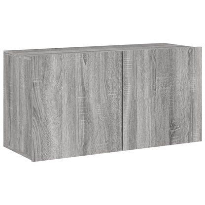 Tv-Meubel Wandgemonteerd Eikenkleurig 1 80 x 30 x 41 cm Grijs sonoma