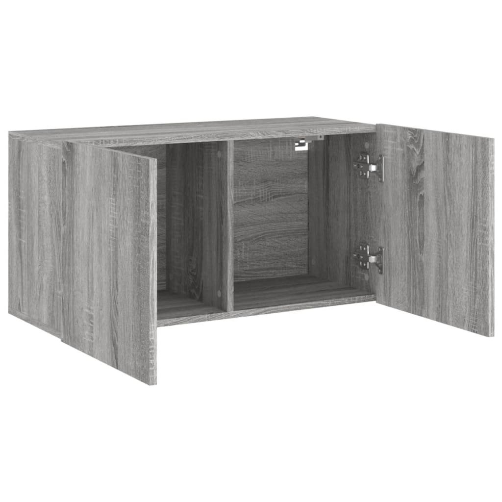 Tv-Meubel Wandgemonteerd Eikenkleurig 1 80 x 30 x 41 cm Grijs sonoma