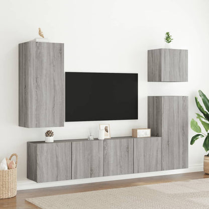 Tv-Meubels Wandgemonteerd Eiken 2 80 x 30 x 41 cm Grijs sonoma