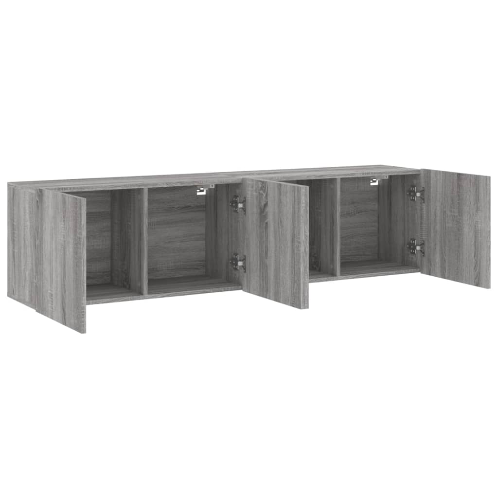 Tv-Meubels Wandgemonteerd Eiken 2 80 x 30 x 41 cm Grijs sonoma