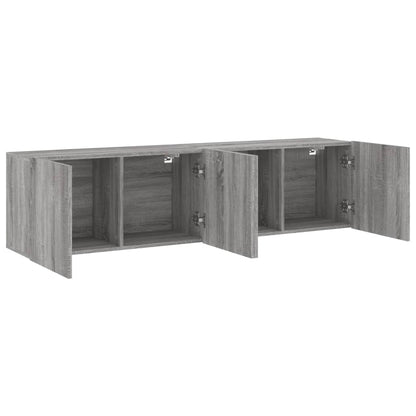 Tv-Meubels Wandgemonteerd Eiken 2 80 x 30 x 41 cm Grijs sonoma