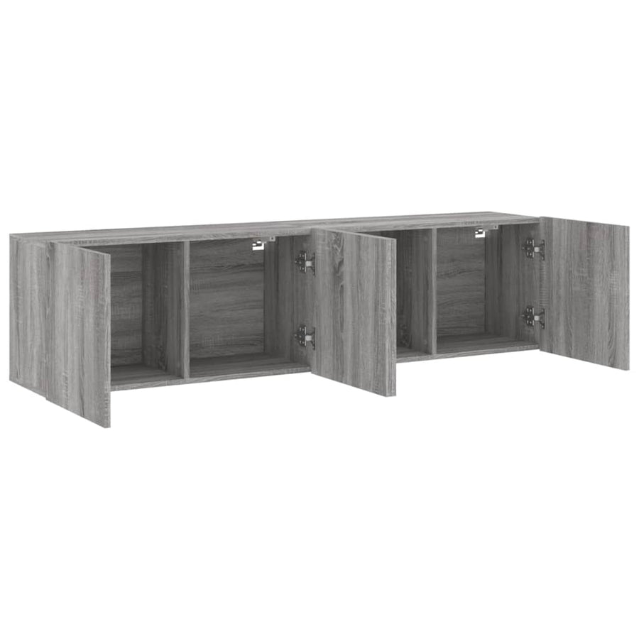 Tv-Meubels Wandgemonteerd Eiken 2 80 x 30 x 41 cm Grijs sonoma