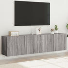 TV cabinets 2 pcs wall-mounted 80x30x41 cm gray Sonoma oak