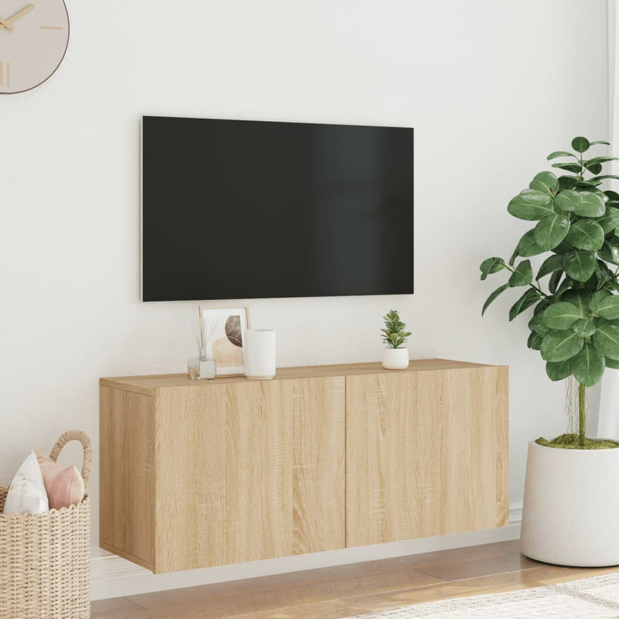 Tv-Meubel Wandgemonteerd Kleurig 1 100 x 30 x 41 cm Sonoma eiken