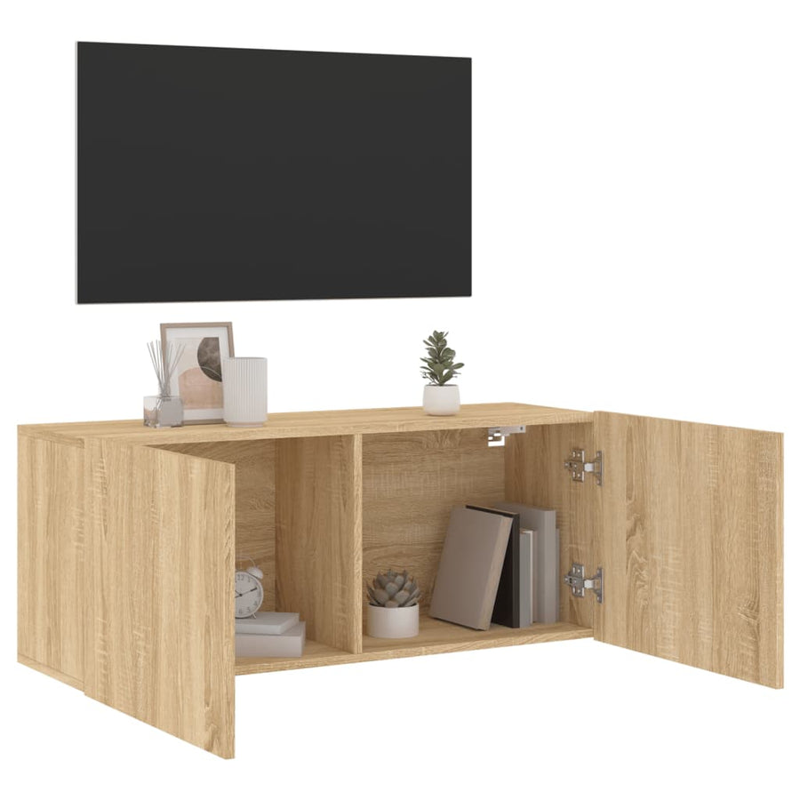 Tv-Meubel Wandgemonteerd Kleurig 1 100 x 30 x 41 cm Sonoma eiken
