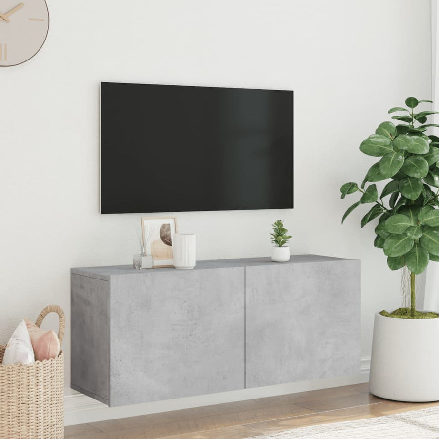 Tv-Meubel Wandgemonteerd 1 100 x 30 x 41 cm Betongrijs