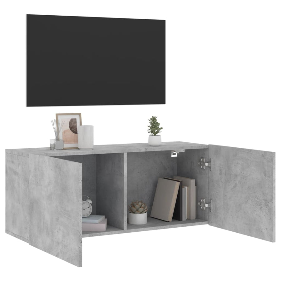 Tv-Meubel Wandgemonteerd 1 100 x 30 x 41 cm Betongrijs