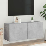 Wall-mounted TV cabinet 100x30x41 cm concrete grey