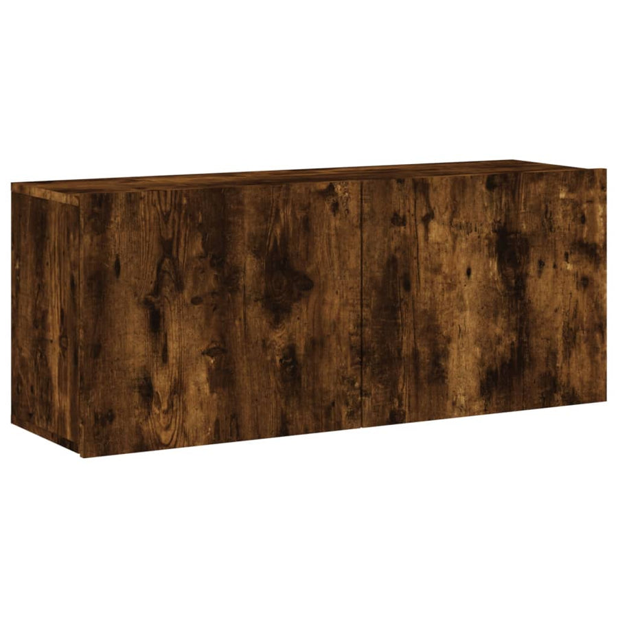 Tv-Meubel Wandgemonteerd Kleurig 1 100 x 30 x 41 cm Gerookt eiken