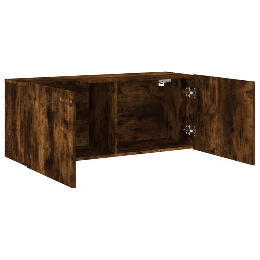 Tv-Meubel Wandgemonteerd Kleurig 1 100 x 30 x 41 cm Gerookt eiken