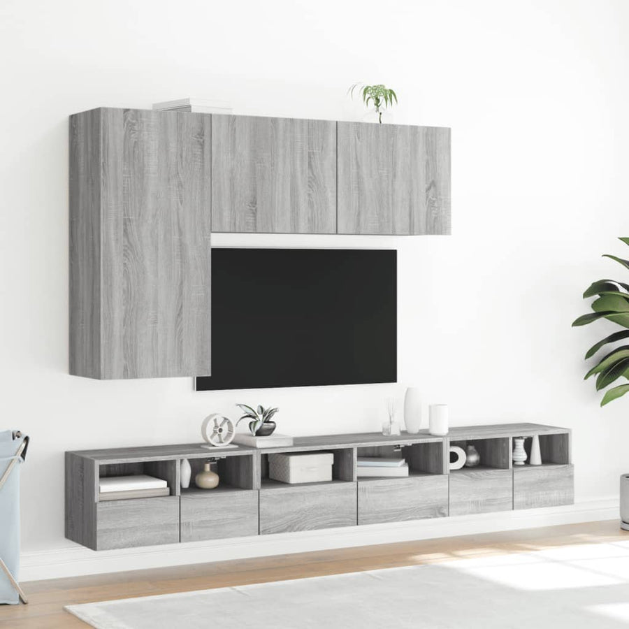 Tv-Meubel Wandgemonteerd 100X30X41 Cm Eikenkleurig 1