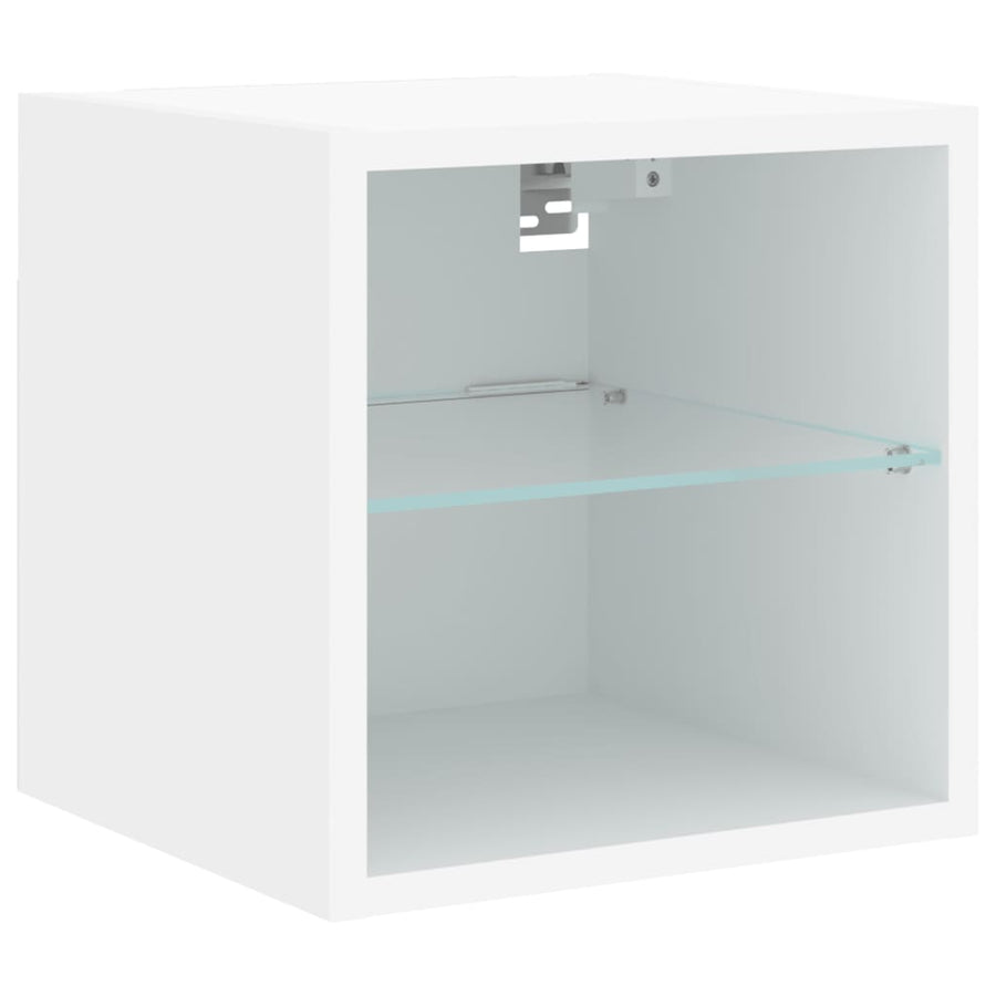 Tv-Meubel Met Led-Verlichting 30X28,5X30 Cm Wit