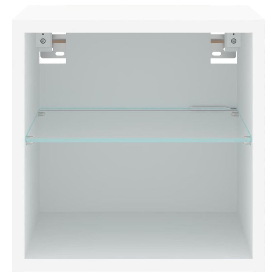 Tv-Meubel Met Led-Verlichting 30X28,5X30 Cm Wit