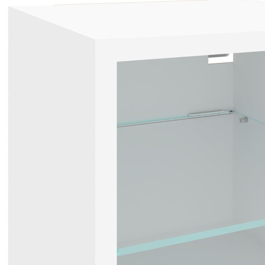 Tv-Meubel Met Led-Verlichting 30X28,5X30 Cm Wit