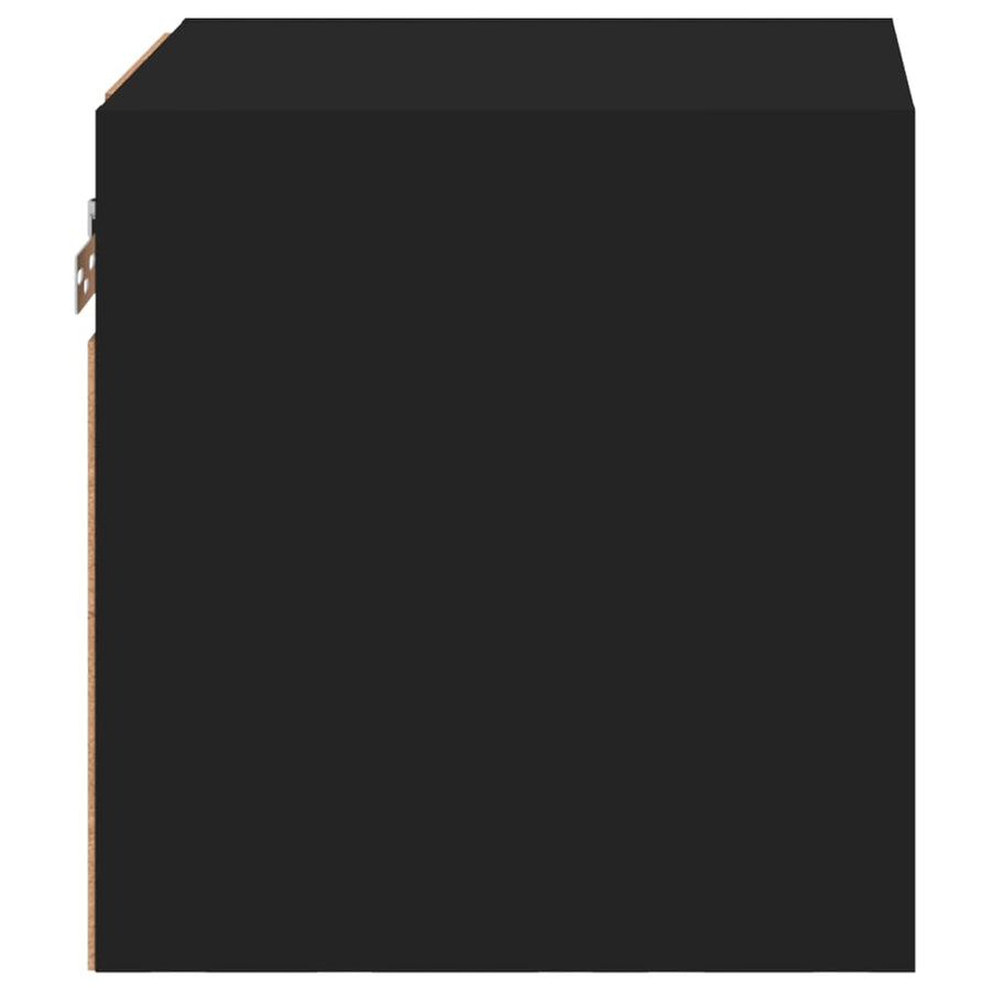 Tv-Wandmeubel Met Led-Verlichting 30X28,5X30 Cm Zwart
