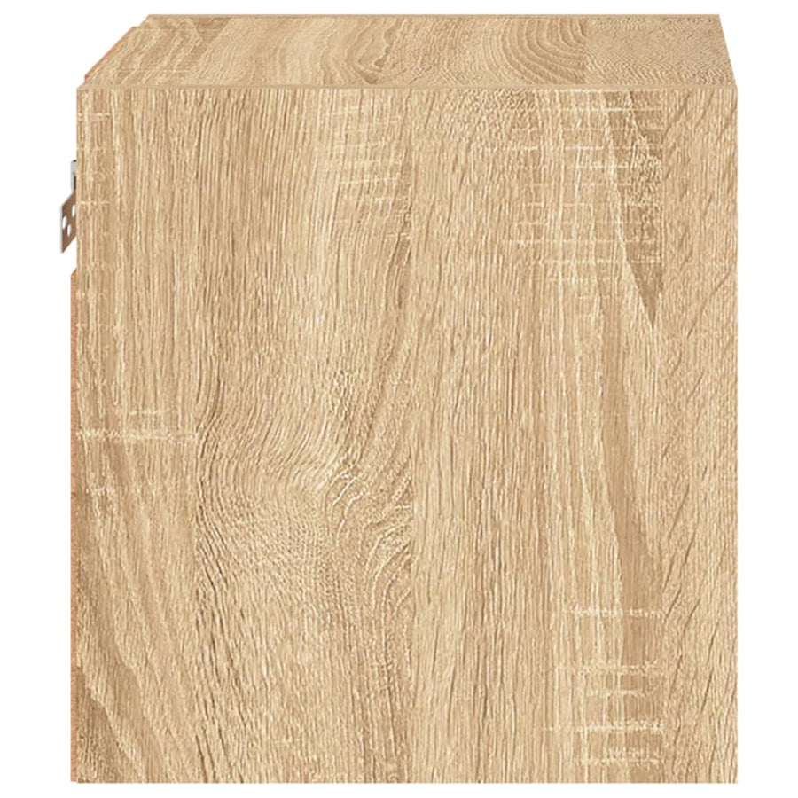 Tv-Wandmeubel Met Led-Verlichting 30X28,5X30 Cm Sonoma Eiken