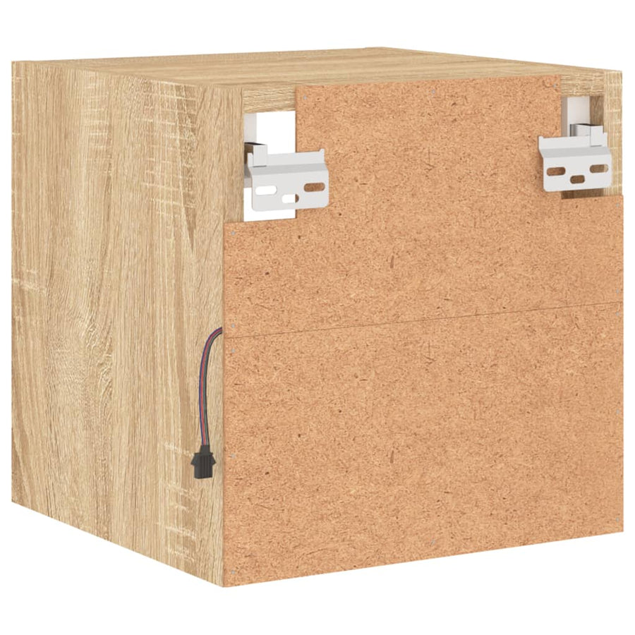 Tv-Wandmeubel Met Led-Verlichting 30X28,5X30 Cm Sonoma Eiken