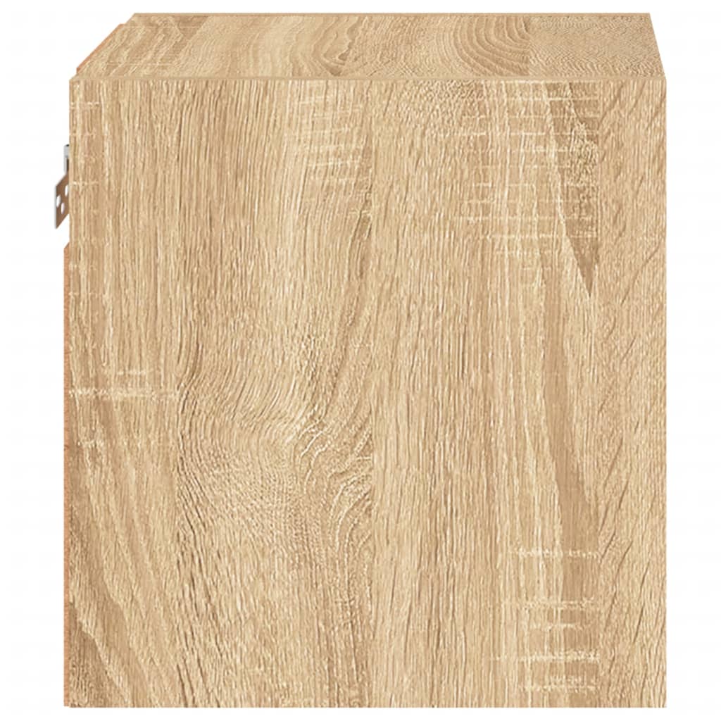 Tv-Wandmeubels Met Led 2 St 30X28,5X30 Cm Sonoma Eikenkleurig