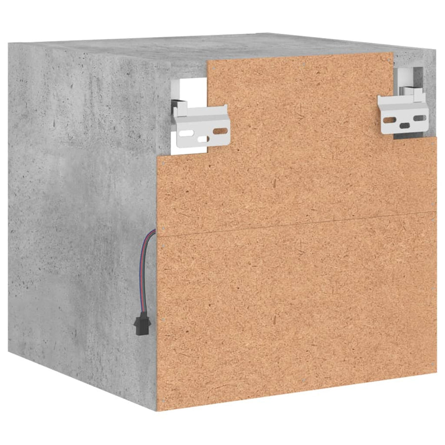 Tv-Wandmeubels Met Led 2 St 30X28,5X30 Cm Betongrijs