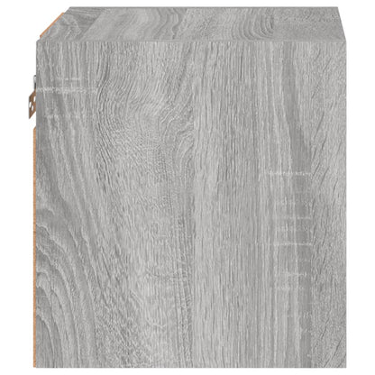 Tv-Wandmeubel Met Led-Verlichting 30X28,5X30 Cm Grijs Sonoma