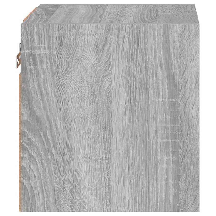 Tv-Wandmeubel Met Led-Verlichting 30X28,5X30 Cm Grijs Sonoma