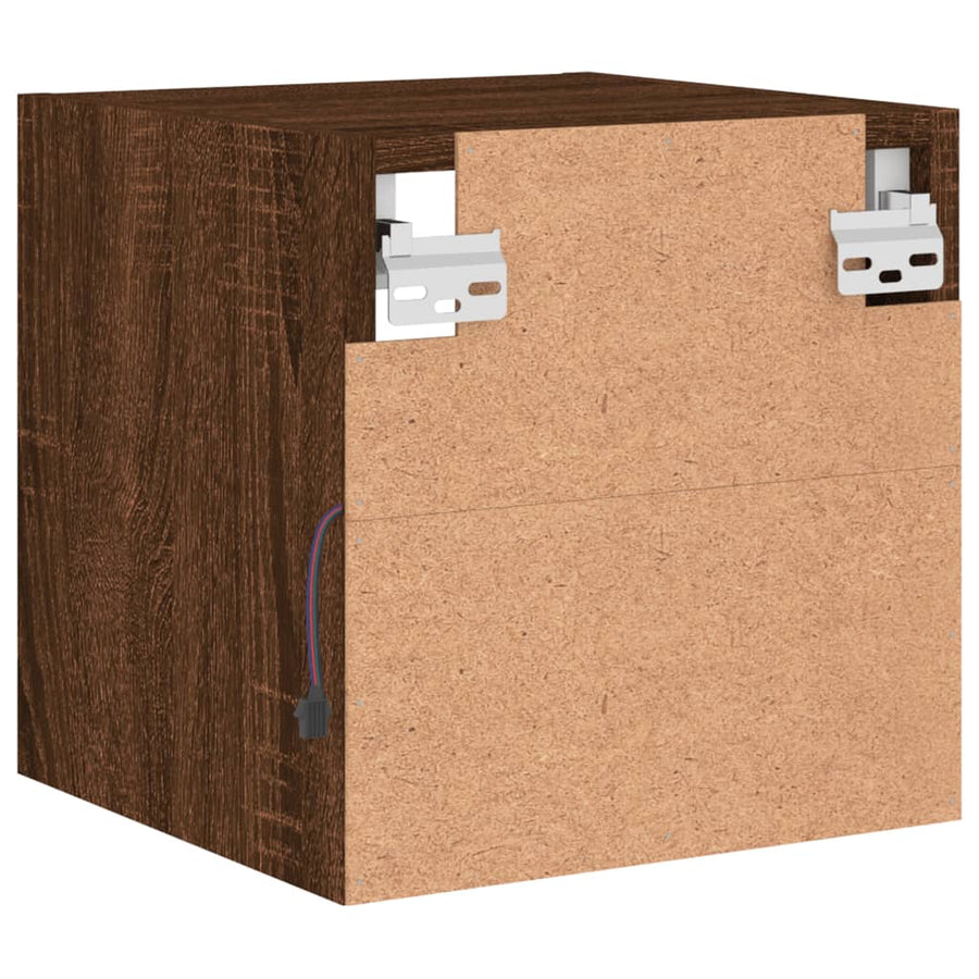 Tv-Wandmeubels Met Led 2 St 30X28,5X30 Cm Bruineikenkleurig
