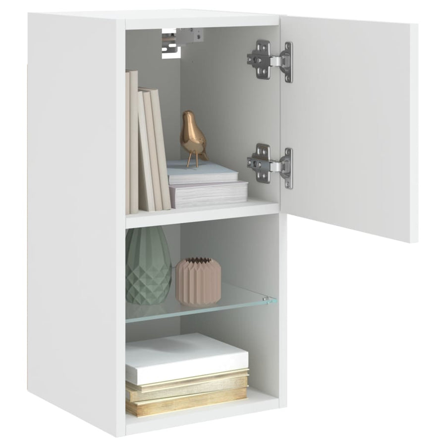 Tv-Meubelen Met Led-Verlichting 30,5X30X60 Cm 2 30.5 x 30 x 60 cm Wit