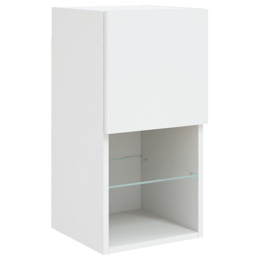 Tv-Meubelen Met Led-Verlichting 30,5X30X60 Cm 2 30.5 x 30 x 60 cm Wit
