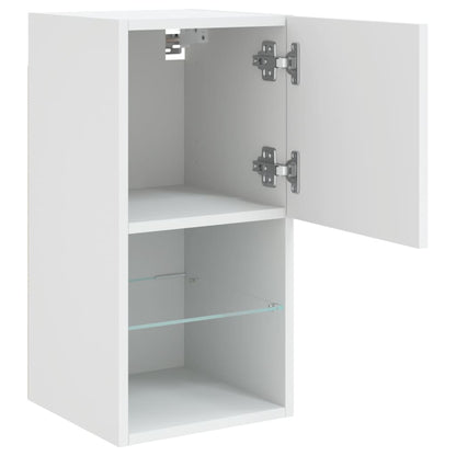 Tv-Meubelen Met Led-Verlichting 30,5X30X60 Cm 2 30.5 x 30 x 60 cm Wit