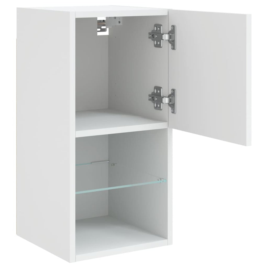 Tv-Meubelen Met Led-Verlichting 30,5X30X60 Cm 2 30.5 x 30 x 60 cm Wit