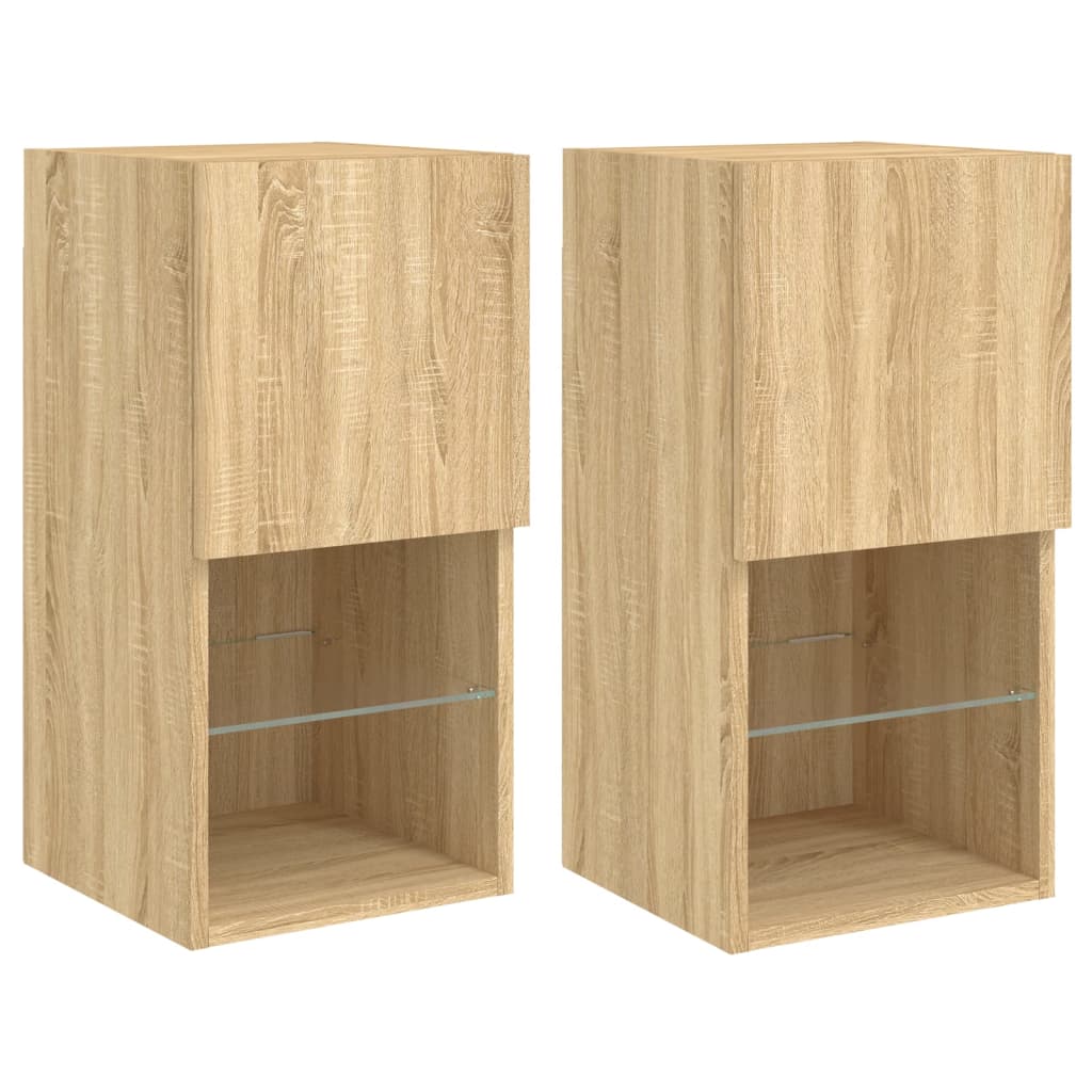 Tv-Meubelen Led-Verlichting 30,5X30X Sonoma Eiken 2 30.5 cm 60 cm