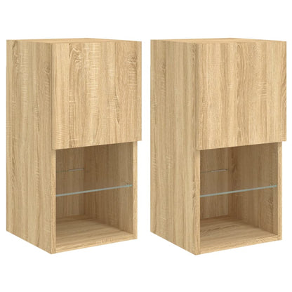 Tv-Meubelen Led-Verlichting 30,5X30X Sonoma Eiken 2 30.5 cm 60 cm