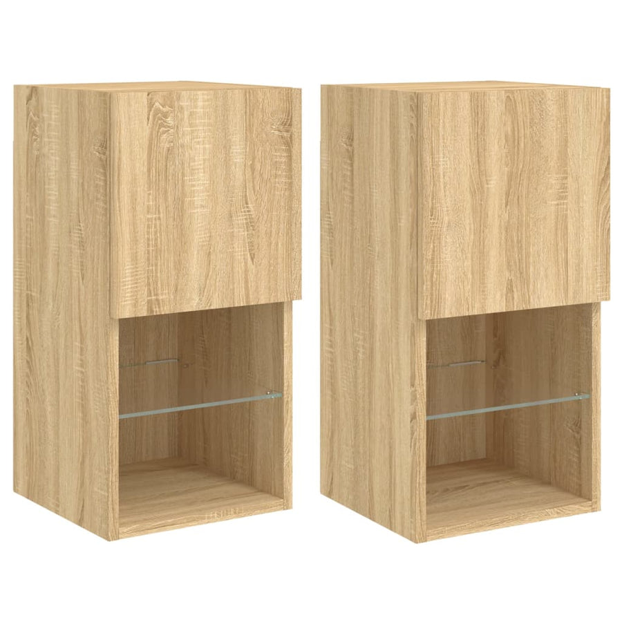 Tv-Meubelen Led-Verlichting 30,5X30X Sonoma Eiken 2 30.5 cm 60 cm