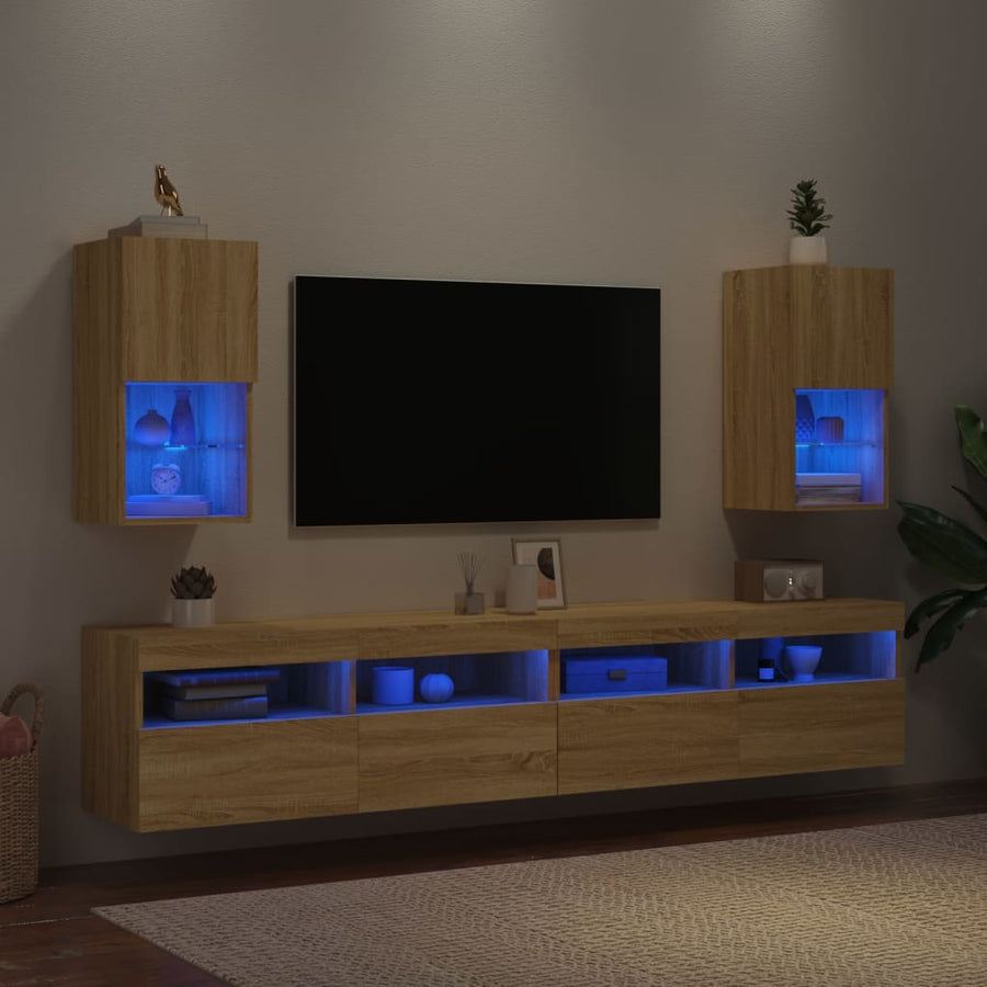 Tv-Meubelen Led-Verlichting 30,5X30X Sonoma Eiken 2 30.5 cm 60 cm