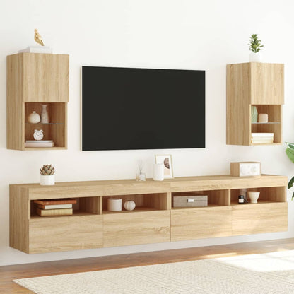 Tv-Meubelen Led-Verlichting 30,5X30X Sonoma Eiken 2 30.5 cm 60 cm
