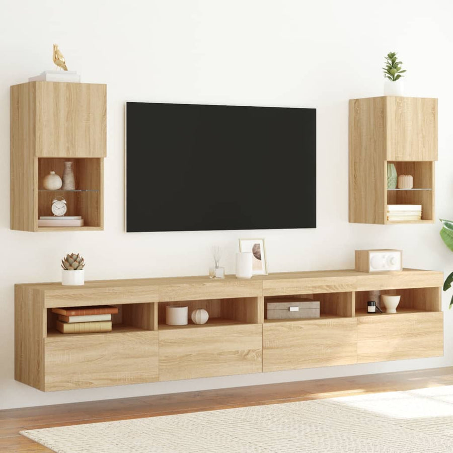 Tv-Meubelen Led-Verlichting 30,5X30X Sonoma Eiken 2 30.5 cm 60 cm