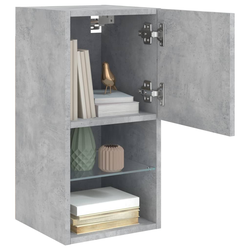 Tv-Meubelen Met Led-Verlichting 30,5X30X60 Cm 2 30.5 x 30 x 60 cm Betongrijs