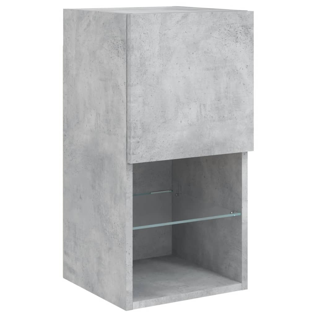 Tv-Meubelen Met Led-Verlichting 30,5X30X60 Cm 2 30.5 x 30 x 60 cm Betongrijs