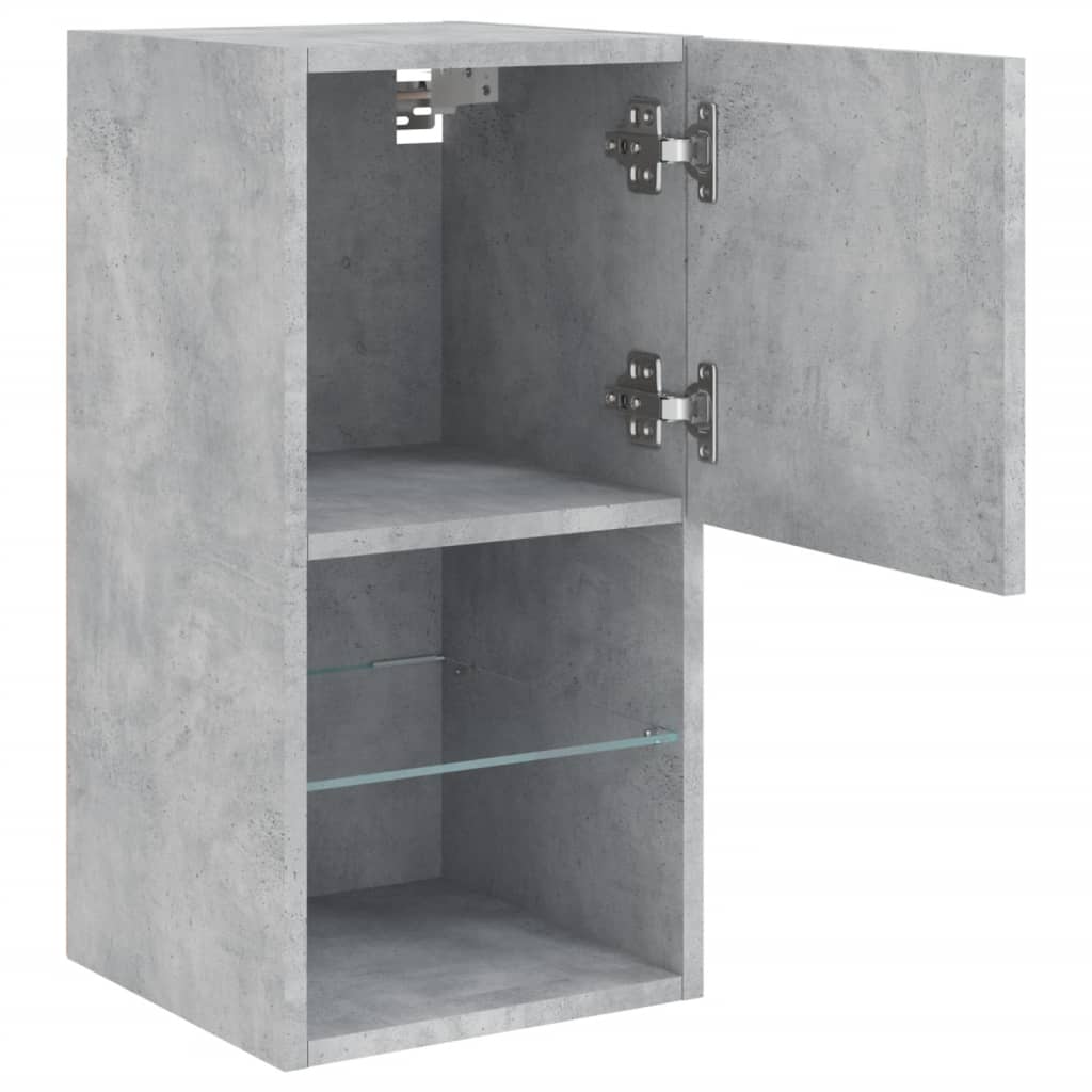 Tv-Meubelen Met Led-Verlichting 30,5X30X60 Cm 2 30.5 x 30 x 60 cm Betongrijs