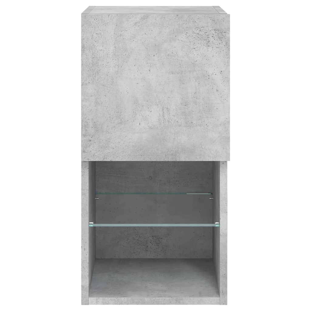 Tv-Meubelen Met Led-Verlichting 30,5X30X60 Cm 2 30.5 x 30 x 60 cm Betongrijs