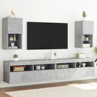 Tv-meubel 30,5x30x60 cm betongrijs met LED