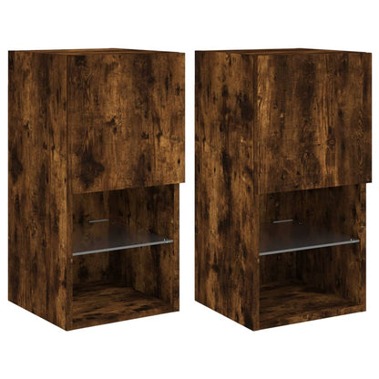 Tv-Meubelen Led-Verlichting 30,5X30X Gerookt Eiken 2 30.5 cm 60 cm